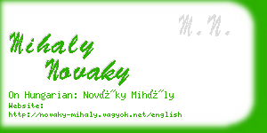 mihaly novaky business card